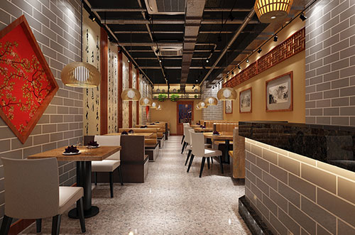 传统中式餐厅餐馆装修设计效果图