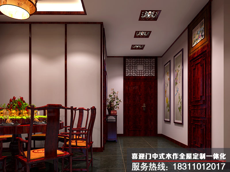 中式家居门厅效果图