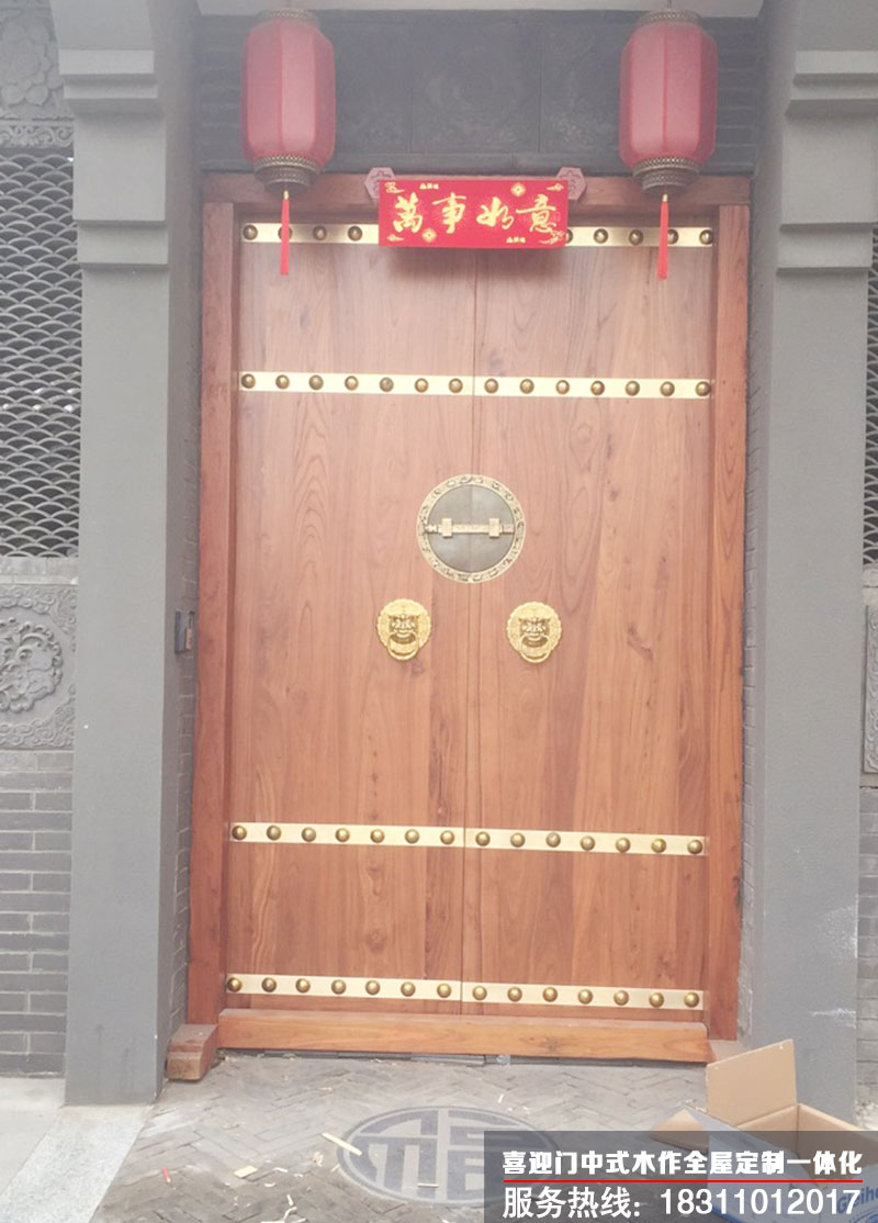 中式大门木门图片