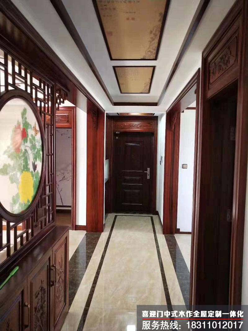 中式别墅二楼走廊设计